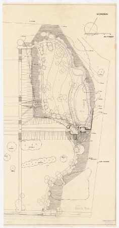 Garten Fraenkel, Berlin-Kladow: Bestandsplan der Gesamtanlage 1:200