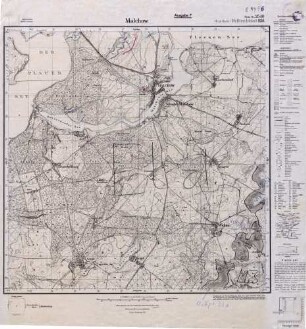 2540 (alte Nr.: 1136) Malchow, Meßtischblatt (4 cm - Karte)