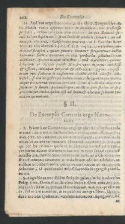 §. II. De Exemplis Caritatis erga Haereticos.