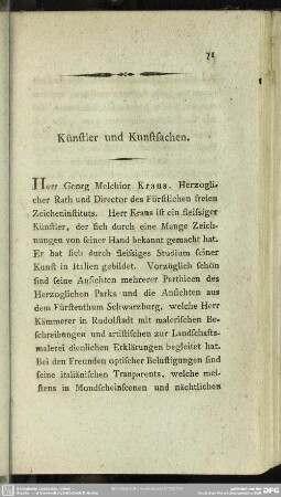 Künstler und Kunstsachen