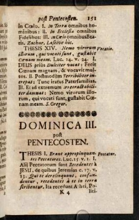 151-168, Dominica III.-V. post Pentecosten.