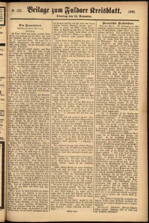 Zweite Ausgabe vom Dienstag, den 15. November 1898.