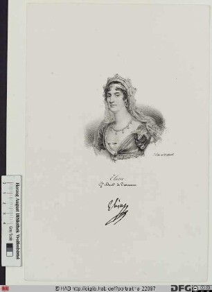 Bildnis Elisa (Bacciochi, geb. Buonaparte), Großherzogin von Toscana
