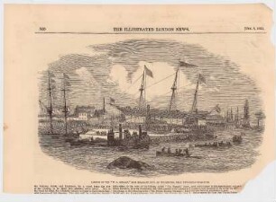 Launch of the "W.S. Lindsay", iron emigrant ship, at Willington, near Newscastle-Upon-Tyne