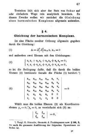 § 4. Gleichung der harmonischen Komplexe.