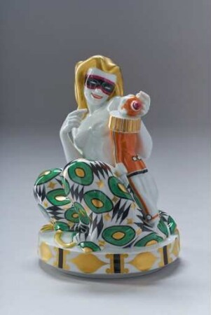 Porzellanfigur "Odaliske mit Harlekin"