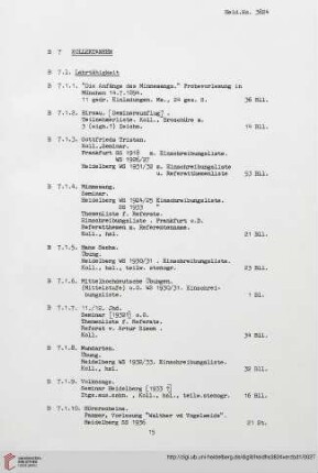 B.7.1 Lehrtätigkeit