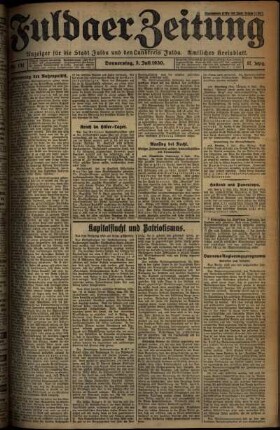 Ausgabe vom Donnerstag, den 03. Juli 1930.