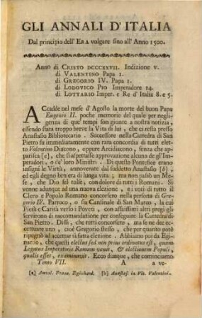 Annali D'Italia Dal Principio Dell'Era Volgare Sino All'Anno MDCCXLIX, 7. Dall'Anno DCCCXXVII. dell'Era volgare sino al DCCCCXXXI.