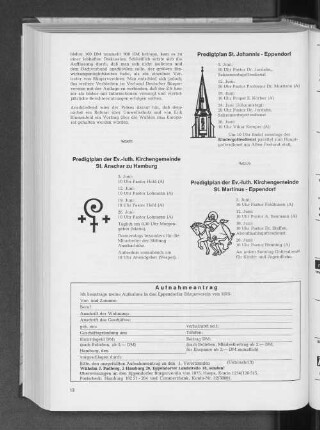 Predigtplan der Ev.-luth. Kirchengemeinde St. Anschar zu Hamburg