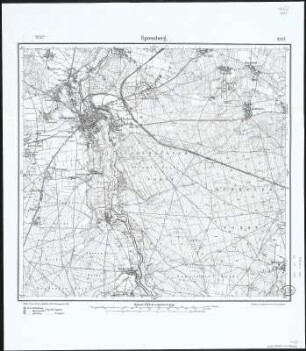 Meßtischblatt 2547 : Spremberg, 1903 Spremberg : Spremberg. - Aufnahme 1901. - 1:25000. - [Berlin]: Reichsamt für Landesaufnahme, 1903. - 1 Kt.
