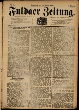 Ausgabe vom Donnerstag, den 16. Januar 1890.