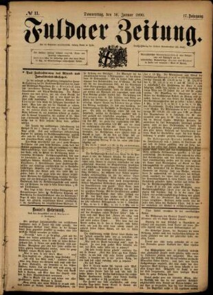 Ausgabe vom Donnerstag, den 16. Januar 1890.