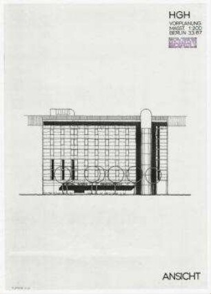 Hotel Garni Hasenheide, ehemals Kliems Festsäle (nicht realisiert) – Ansicht. Berlin-Neukölln, Hasenheide 14-15