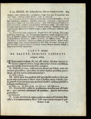 Caput XXXIII. De Salute Seminis Liberati tempore tertio