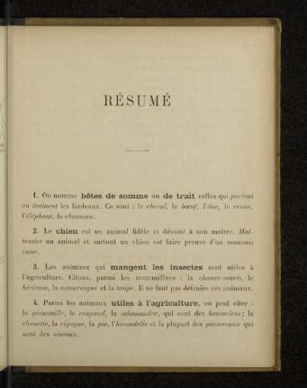 RÉSUMÉ