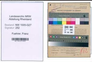 Entnazifizierung Franz Fuehrer , geb. 14.03.1895 (Vertreter)