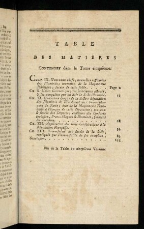 Table Des Matieres