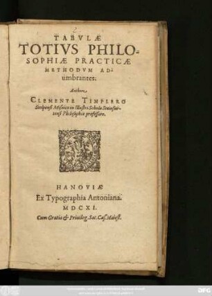Tabulae Totius Philosophiae Practicae Methodum Adumbrantes