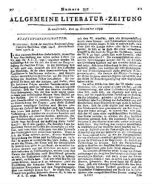 Kritik der deutschen Reichsverfassung. Bd. 2-3. Germanien 1798