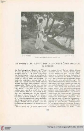 21: Die dritte Ausstellung des Deutschen Künstlerbundes in Weimar