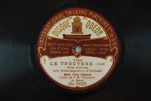 Le trouvere : Brise d'amour / (Verdi)
