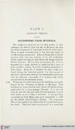 Part I: Archaic Period