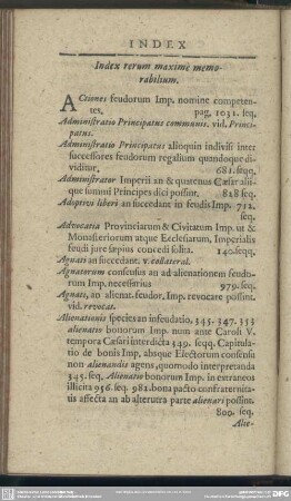 Index rerum maxime memorabilium