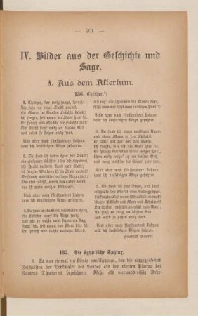 IV. Bilder aus der Geschichte und Sage