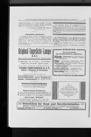 Geschäftliche Mitteilungen.