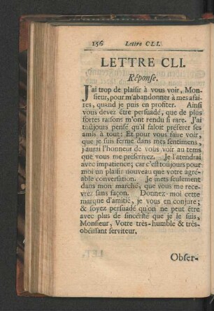 [Lettre CLI. - Lettre CLXXV.]