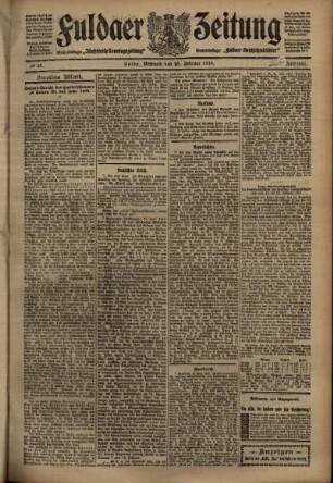 Zweite Ausgabe vom Mittwoch, den 23. Februar 1910.