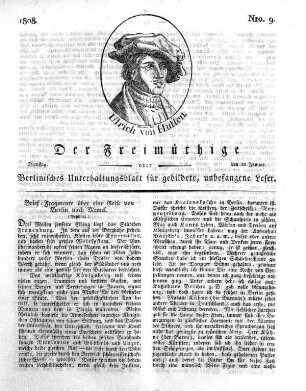Nro. 9, Dienstag, den 12. Januar 1808