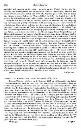 336, Ziehen. Das Gedächtnis. 1908