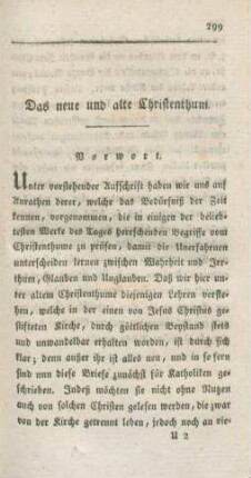 299-341 Das neue und alte Christenthum : in Briefen