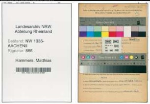 Entnazifizierung Matthias Hammers , geb. 25.05.1900 (Maschinist)