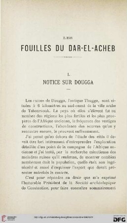 Sér. 4: Les fouilles du Dar-El-Acheb