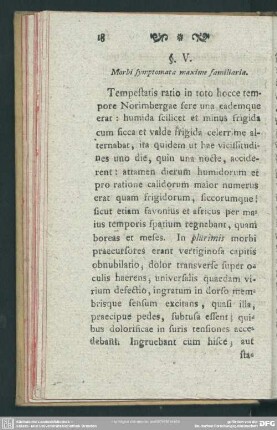 §. V. Morbi symptomata maxime familiaria