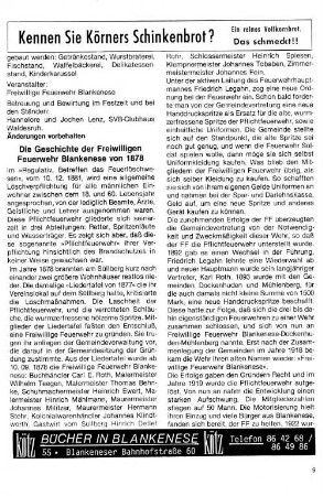 Die Geschichte der Freiwilligen Feuerwehr Blankenese von 1878