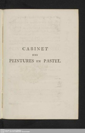 Cabinet des Peintures en Pastel