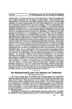 Der Bildungsvorgang unter dem Analogon des Wachstums