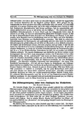 Der Bildungsvorgang unter dem Analogon des Wachstums
