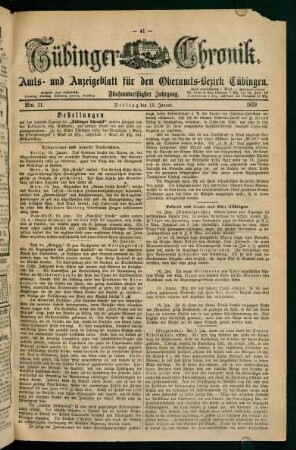 17. Januar (Nro. 11) - 22. Januar (Nro. 15)