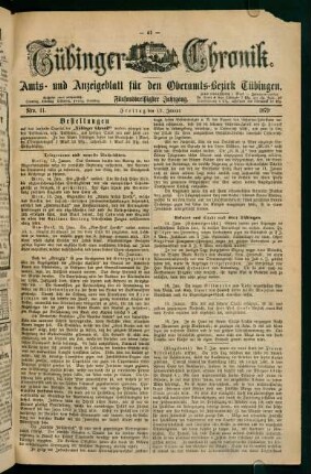 17. Januar (Nro. 11) - 22. Januar (Nro. 15)