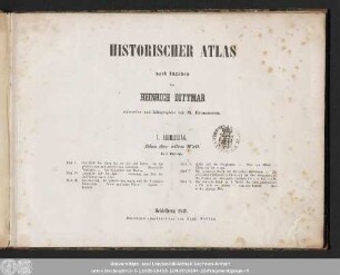 I. Abtheilung: Atlas der alten Welt : in 6 Blättern