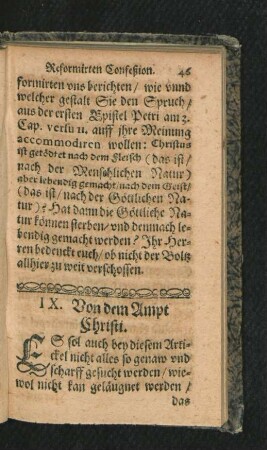 IX. Von dem Ampt Christi.