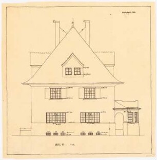 Wohnhaus Hauser, Solln: Ansicht Seite IV 1:50