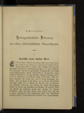 1. Deutscher Herd, Goldes Wert.