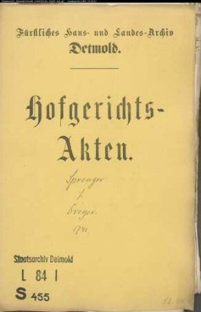 Sprenger, Jürgen in Grevenhagen gegen Gerke Dreyer - Verpfändetes Land