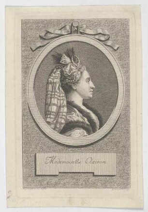 Bildnis der Claire Josèphe Hippolyte Leris de LaTude Clairon